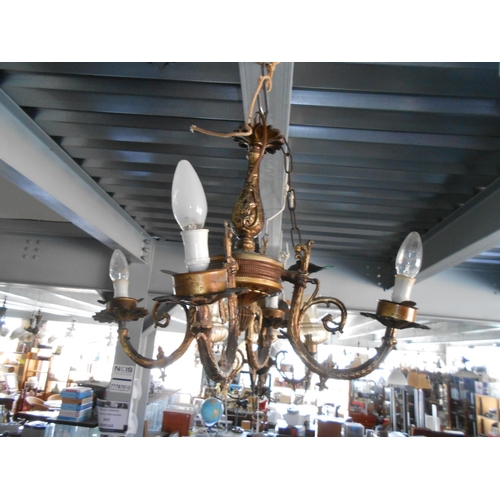 79 - 3-Lamp Bronze Ceiling Lighting Chandelier