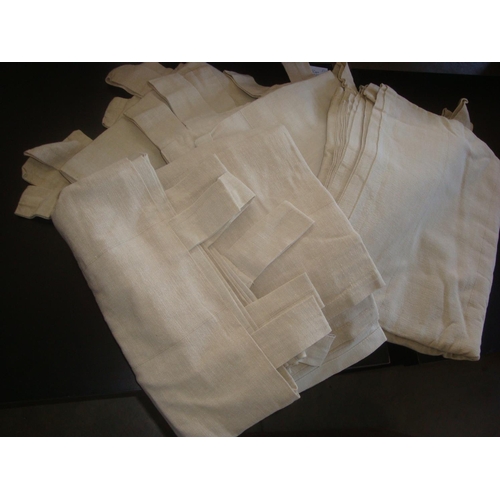 294 - x4 Beige Fabric Curtains