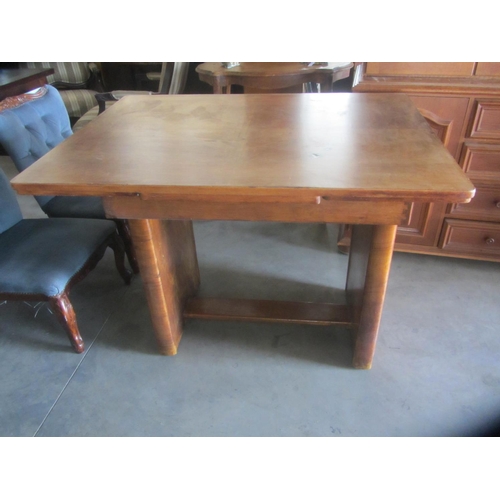 257 - Vintage Solid Teak Wood Extendable Table