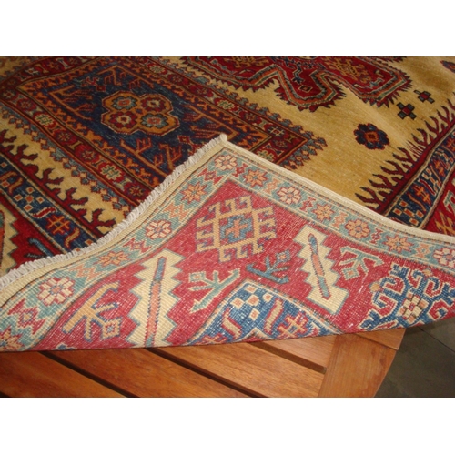 241 - Handmade Carpet Karak Wool, Red/Beige (193 x 147 cm)