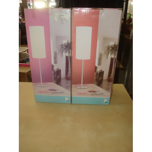 70 - x2 Tube Table Lamps (New, Boxed) - 'NO RESERVE'