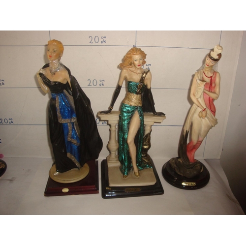 112 - x3 Ladies Figurines (a/f)