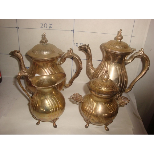 90 - x4 Vintage EPNS Coffee/Tea Set Pots