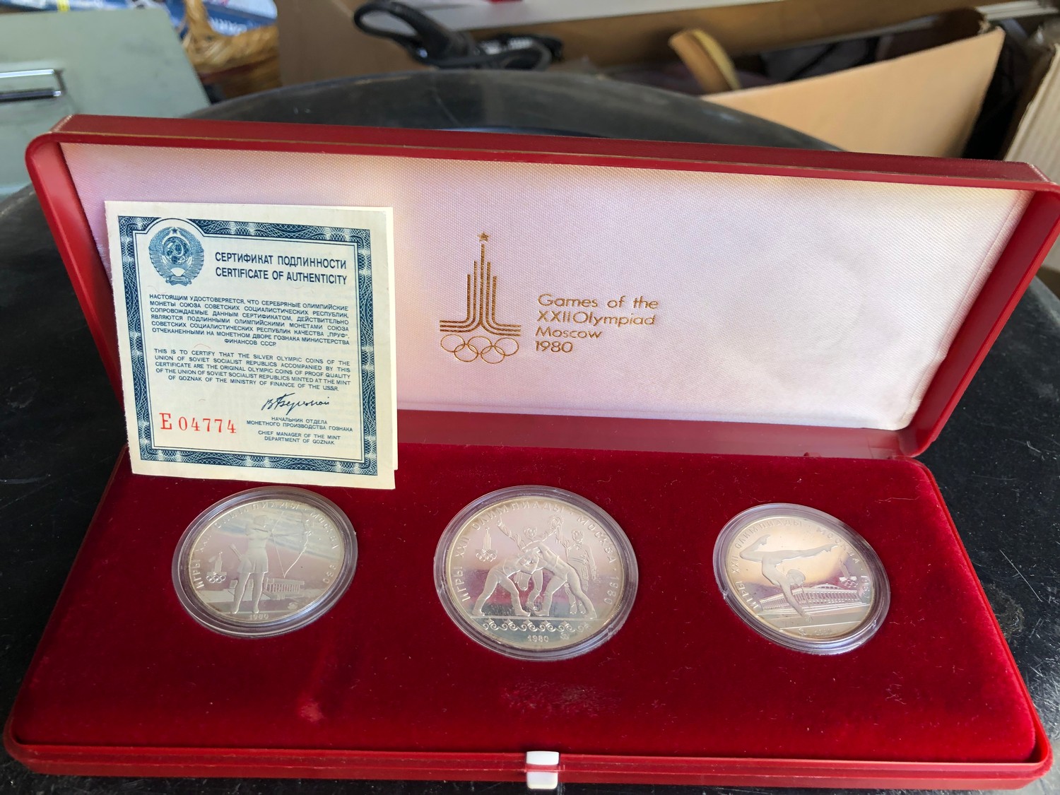 Games of The XXII Olympiad Moscow 1980 Silver Medals 900 with