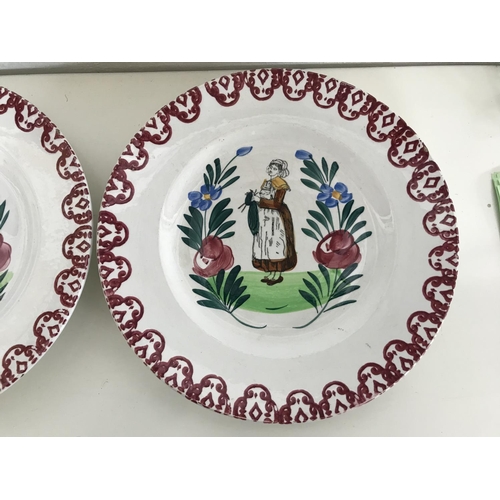 67 - Pair of Vintage (1930's) French Hamage Nord Decorative Plates