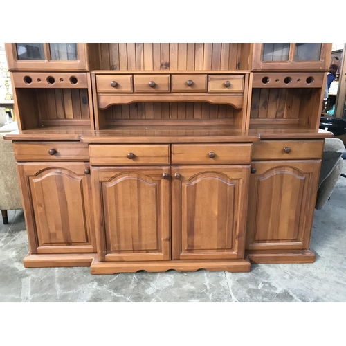 82 - Large Solid Pine Wood Cabinet (183 W. x 192 H. x 48cm D.)