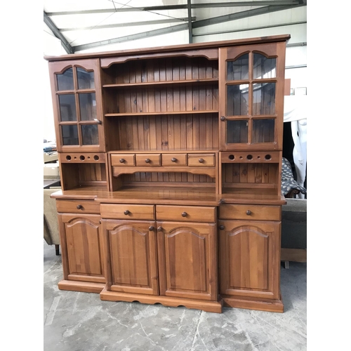 82 - Large Solid Pine Wood Cabinet (183 W. x 192 H. x 48cm D.)