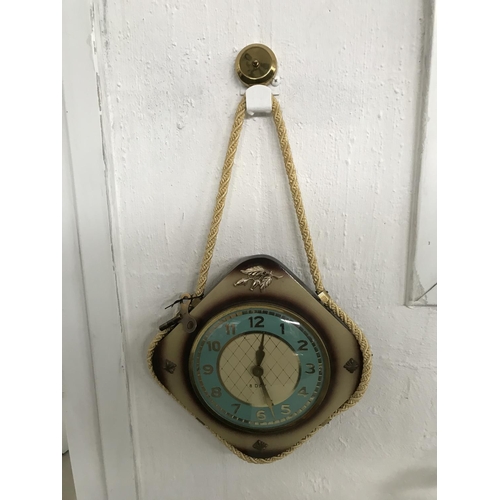 78 - Vintage 8-Days Mechanical Wall-Hanging Clock with Key (Serviced and Working)