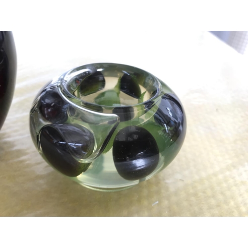 106 - Danish Holmegaard Candle Holder & 1x Other