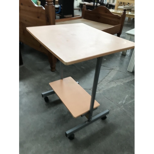 106A - 2-Tier Wooden Serving Table on Castors