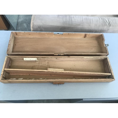 184 - Antique 'Shenex' Made In England Riffle Wooden Case