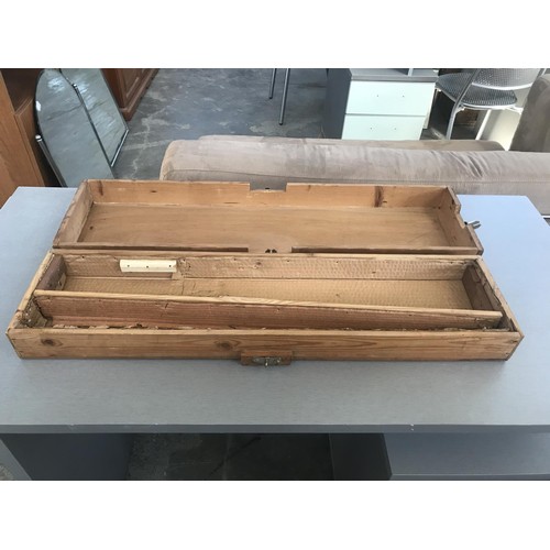 184 - Antique 'Shenex' Made In England Riffle Wooden Case