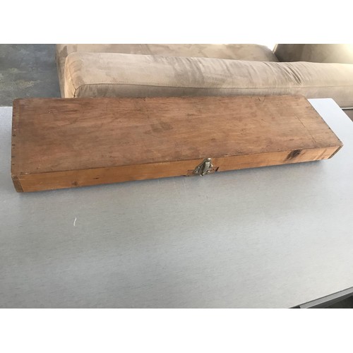 184 - Antique 'Shenex' Made In England Riffle Wooden Case