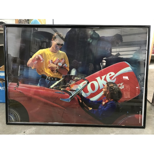 162 - Large Vintage German Coca Cola Ad (86 x 62cm)