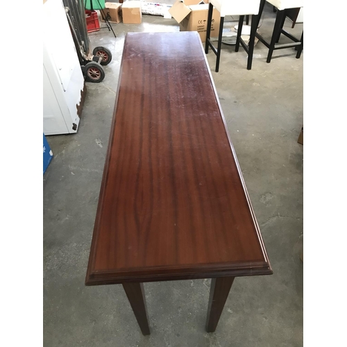 168 - Vintage Dark Wood Console/Entrance Table (162 W. x 48 D. x 73cm H.)