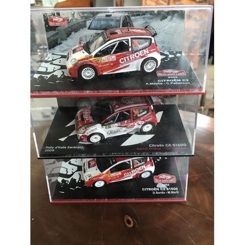169 - Collection of 3 Die Cast WRC Citroen Model Cars, Scale 1:43 (Boxed) - Taken Back on 13/4/2021