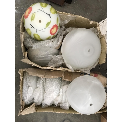 172 - Large Qty of Assorted Glass Lampshades (New) - Taken Back on 13/4/2021