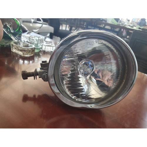 195 - Vintage Motorcycle Head Light (Stainless Steel)