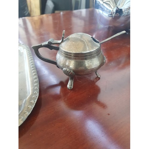 194 - Vintage Set Of Salt and Pepper Containers & 1x Vintage  Serving Tray
