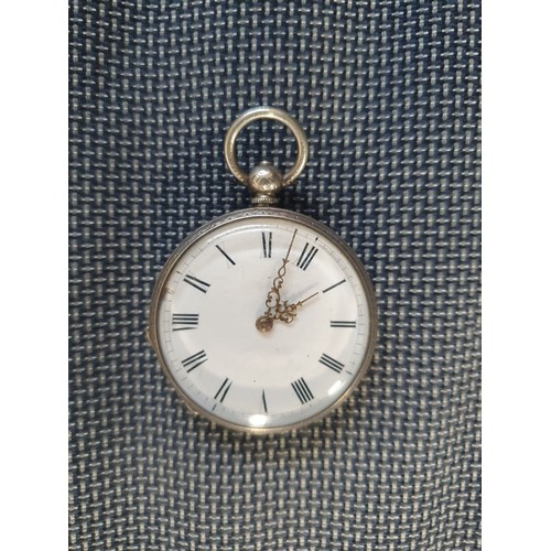177 - Vintage Wind Manual Pocket Watch Silver (a/f)