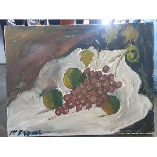192 - Oil On Canvas Painting Signed by Cypriot Artist 'Terentis' Deputing 'Still Life'