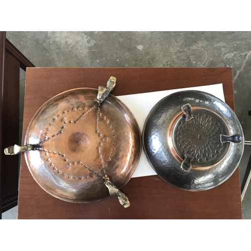 23 - x2 Vintage (1950's) French Ornate Footed Bronze Bowls