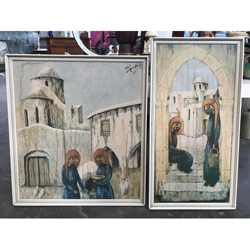 33 - x2 Vintage 'Xanthos' Prints (a/f) (50 x 76cm, 54 x 33cm)