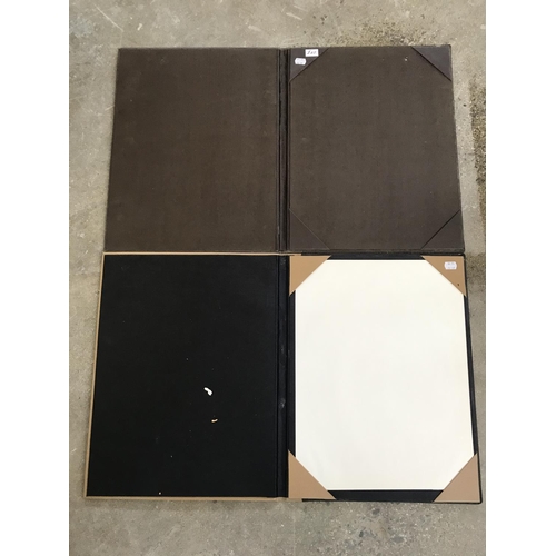 17 - Pair of Very Large Leather Photo Folding Cases (50 x 39cm/each Folded, 50 x 78cm/each Unfolded)