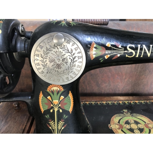 6 - Antique Hand Crank  Singer Sewing Machine 'Gingerbread', Serial F6503910 (Working)