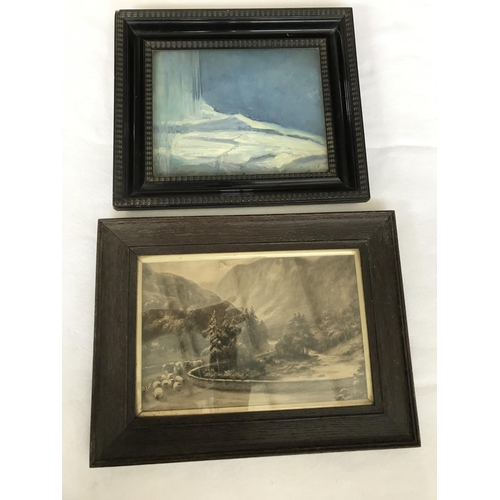 35 - x2 Vintage Dark Wood Framed Prints