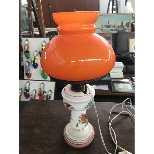 636 - Vintage Opaline Table Lamp (H.44cm) (a/f)