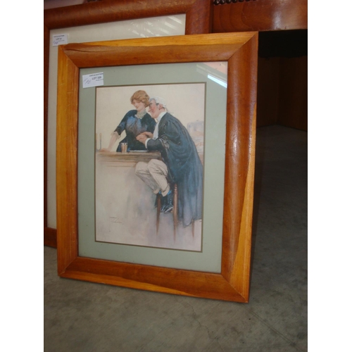 266 - 'Awson Wood' Vintage Framed Print Framed (33 x 41cm)