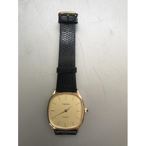 157 - Vintage Felca Swiss Watch (Needs Battery)