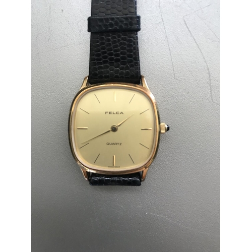 157 - Vintage Felca Swiss Watch (Needs Battery)