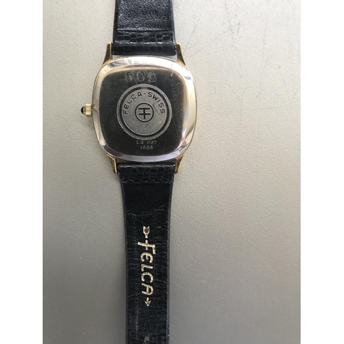 157 - Vintage Felca Swiss Watch (Needs Battery)