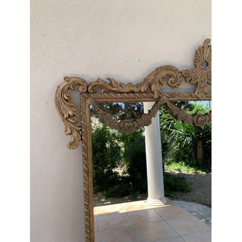 21 - Large Vintage Ornate Mirror (117 H. x 87cm W.)