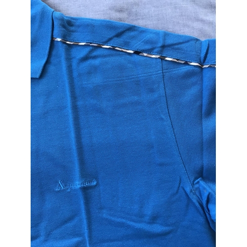 225 - Aquascutum London Jules Polo Shirt, Metro-Blue Colour, Size L Reg. (Unused)