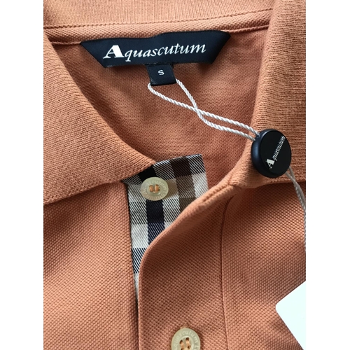 257 - Aquascutum London Dawson Leisure Polo Shirt, Pabrika Colour, Size S Reg. (Unused)