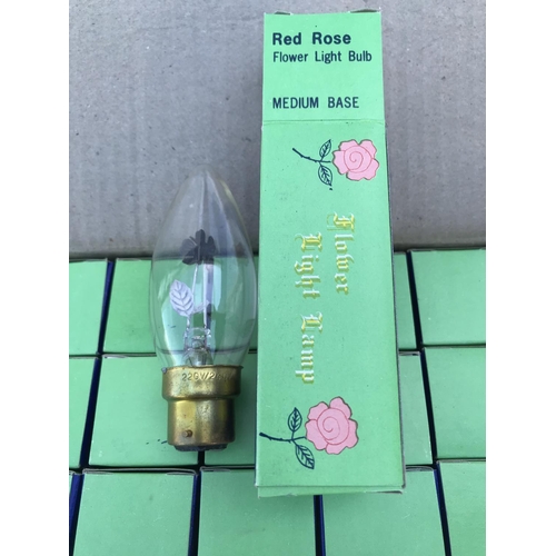 273 - Box of Red Rose B22 Candle Lamps (New)