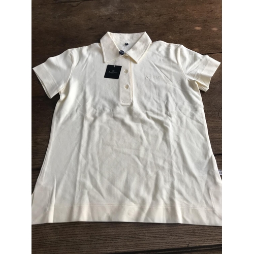 120 - Aquascutum London Ladies Melanie Primrose Polo Shirt, Size M Reg. (Unused)