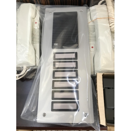 141 - STR Building Door Phone, Main Entrance Opener with Recording & 6 Indoor Phone Units (New, in Box)