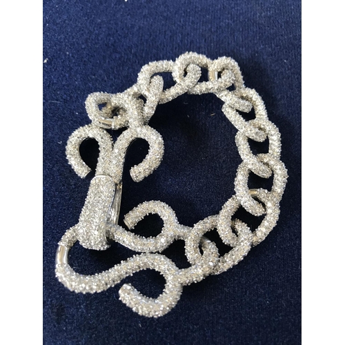 162 - Silver 925 & Zirconium Hand Made Bracelet - Taken Back on 29/5/2021