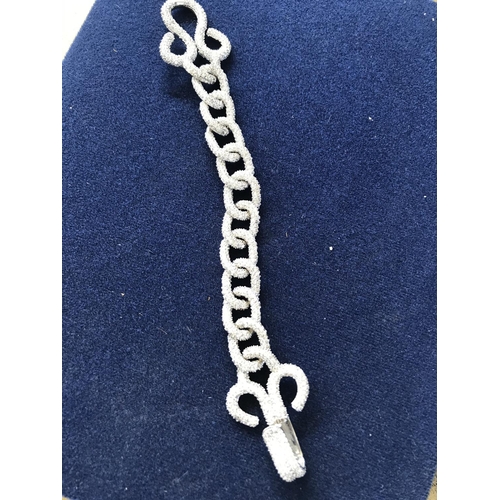 162 - Silver 925 & Zirconium Hand Made Bracelet - Taken Back on 29/5/2021