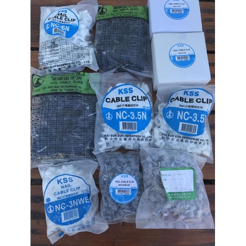 163 - Mixed Cable Clips (New, in Bags)
