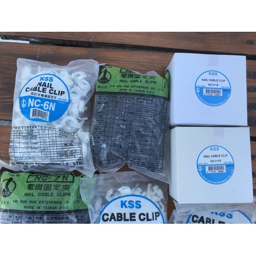 163 - Mixed Cable Clips (New, in Bags)