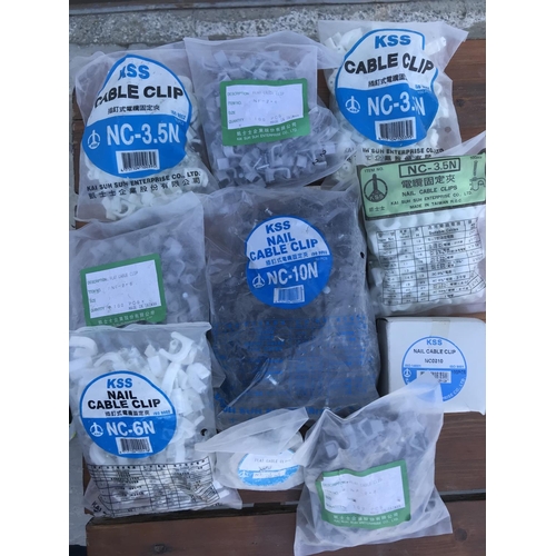 164 - Mixed Cable Clips (New, in Bags)