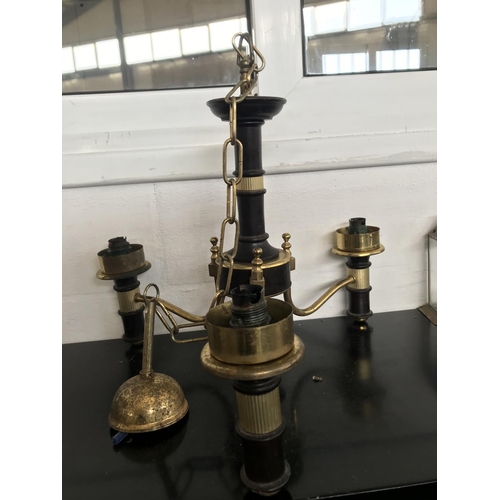 152 - Vintage 3-Lamp Chandelier