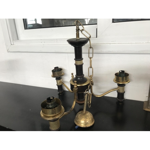 152 - Vintage 3-Lamp Chandelier