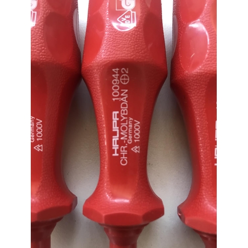 249 - x5 Haupa Germany 1000V Cross Screwdrivers (New)