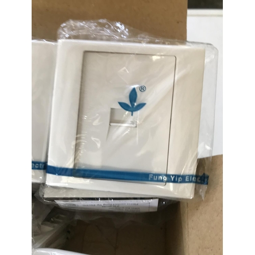 201 - Box of 10 1-Gang Wall Telephone Socket (New)